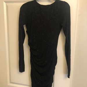 Bailey 44 double thick knit ruched midi dress